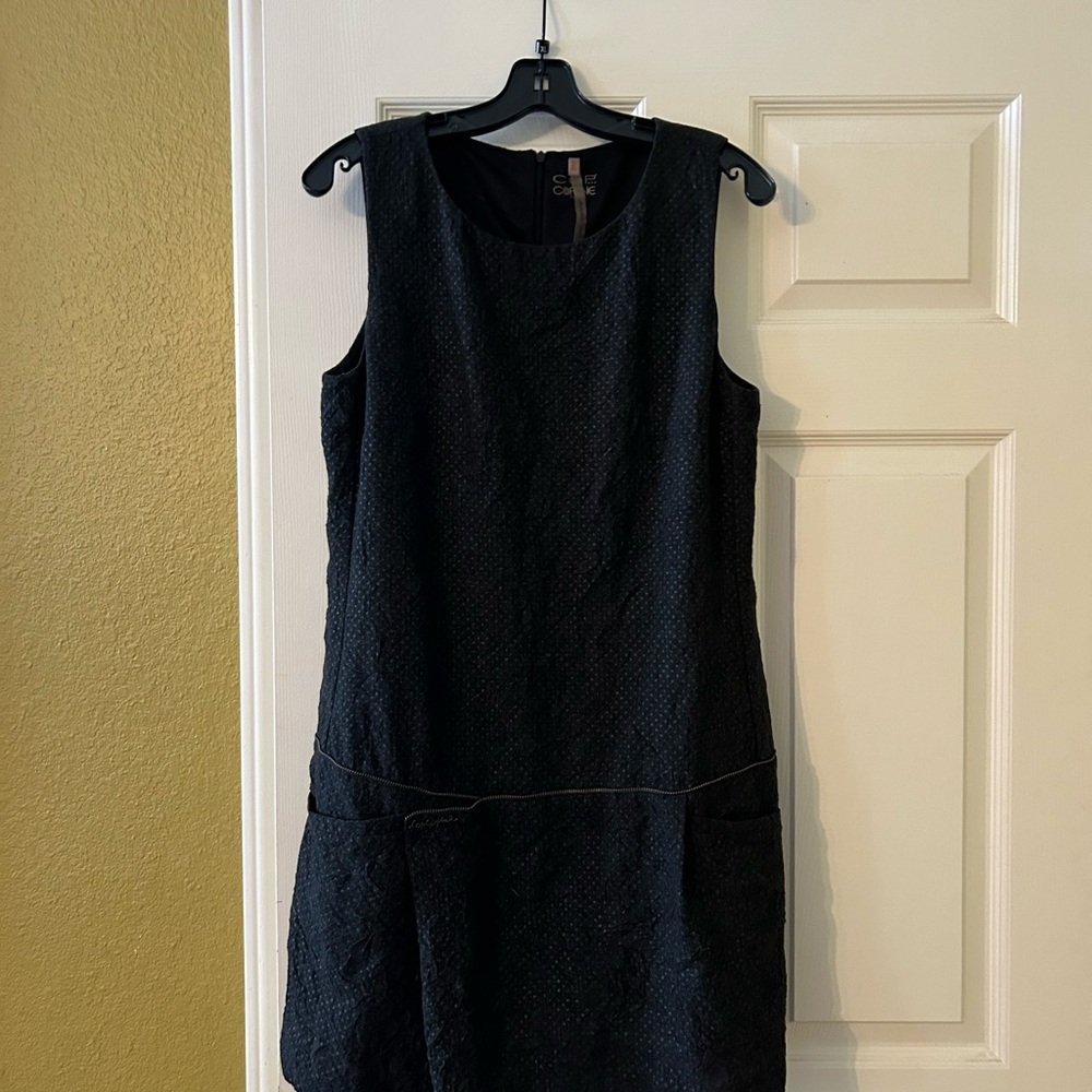 Cop.Copine brown dress muted polka dots size 42 made in Portugal
